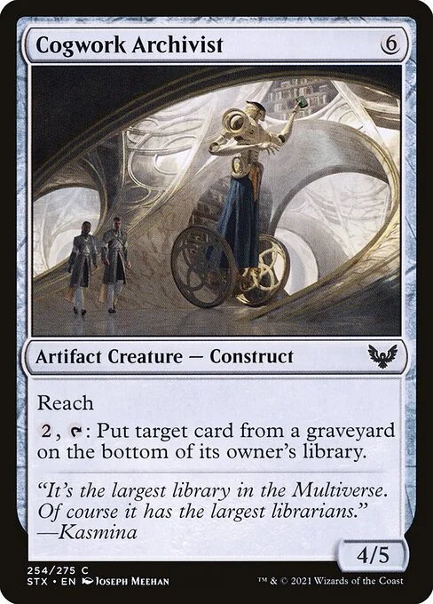 Cogwork Archivist, carta Magic di tipo Artifact Creature — Construct illustrata da Joseph Meehan