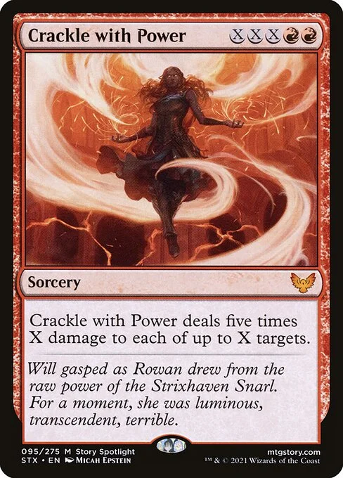 Crackle with Power, carta Magic di tipo Sorcery illustrata da Micah Epstein
