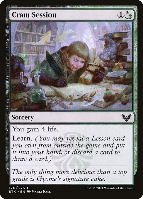 Cram Session, carta Magic di tipo Sorcery illustrata da Marta Nael