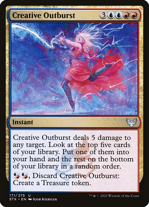 Creative Outburst, carta Magic di tipo Instant illustrata da Igor Kieryluk