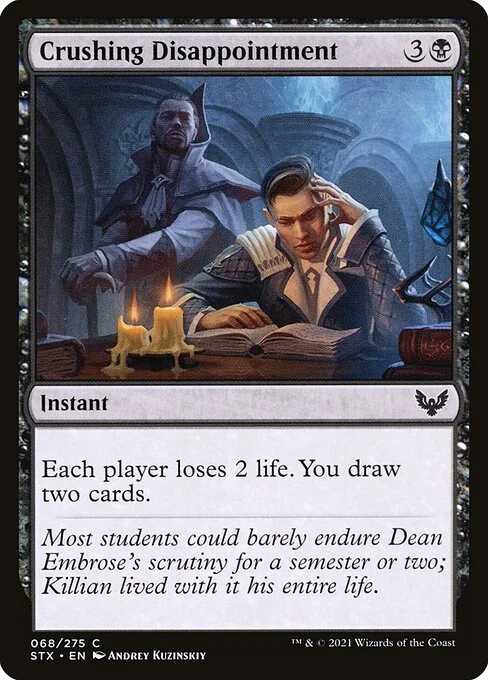 Crushing Disappointment, carta Magic di tipo Instant illustrata da Andrey Kuzinskiy