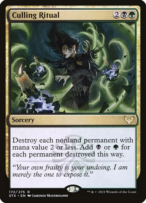 Culling Ritual, carta Magic di tipo Sorcery illustrata da Lorenzo Mastroianni