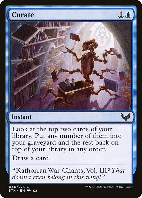 Curate, carta Magic di tipo Instant illustrata da Izzy