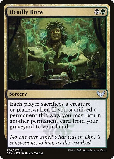 Deadly Brew, carta Magic di tipo Sorcery illustrata da Randy Vargas
