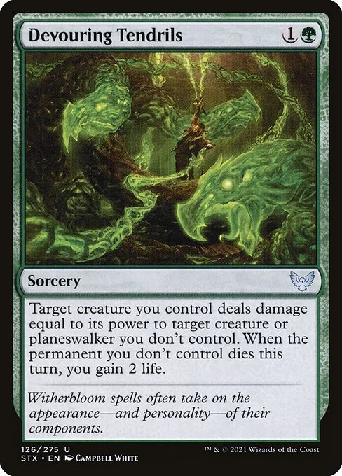 Devouring Tendrils, carta Magic di tipo Sorcery illustrata da Campbell White