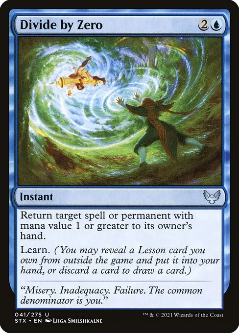 Divide by Zero, carta Magic di tipo Instant illustrata da Liiga Smilshkalne