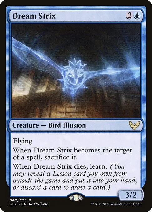 Dream Strix, carta Magic di tipo Creature — Bird Illusion illustrata da YW Tang