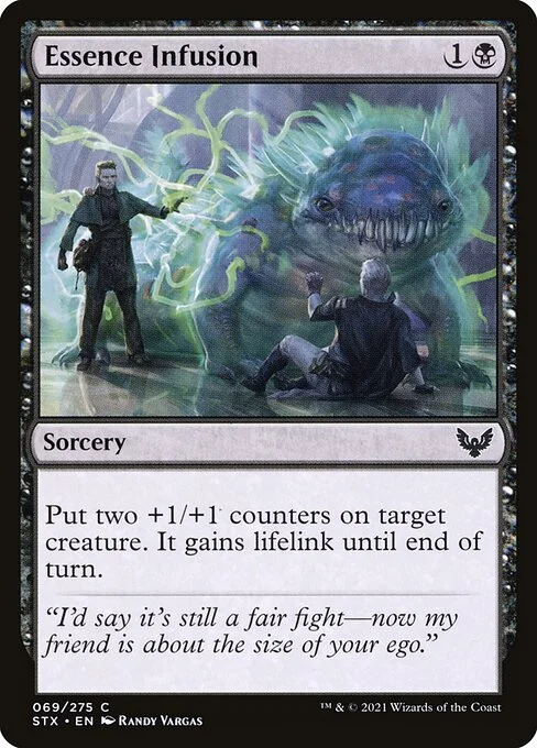 Essence Infusion, carta Magic di tipo Sorcery illustrata da Randy Vargas