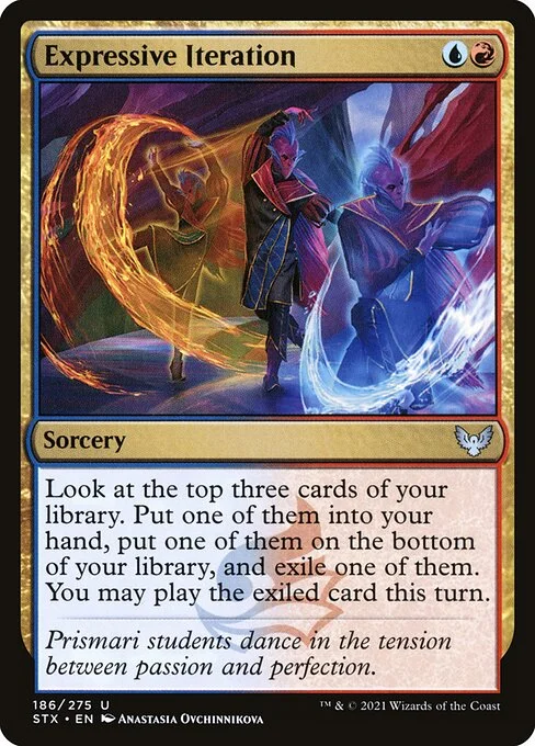 Expressive Iteration, carta Magic di tipo Sorcery illustrata da Anastasia Ovchinnikova