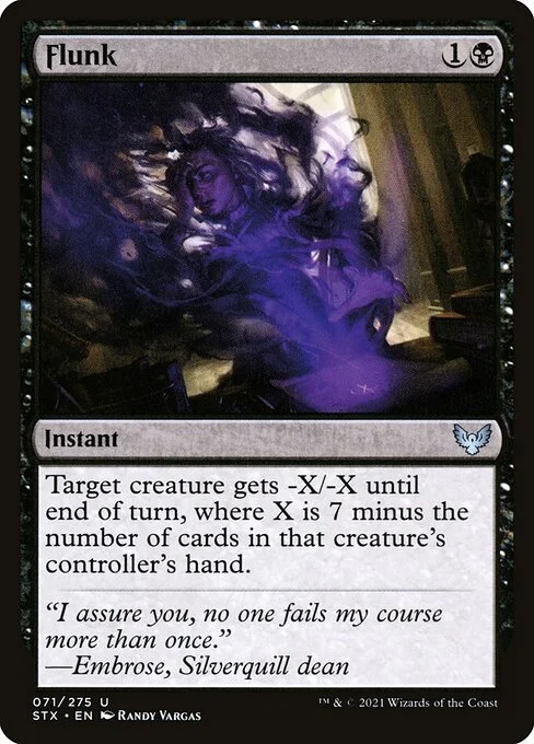 Flunk, carta Magic di tipo Instant illustrata da Randy Vargas