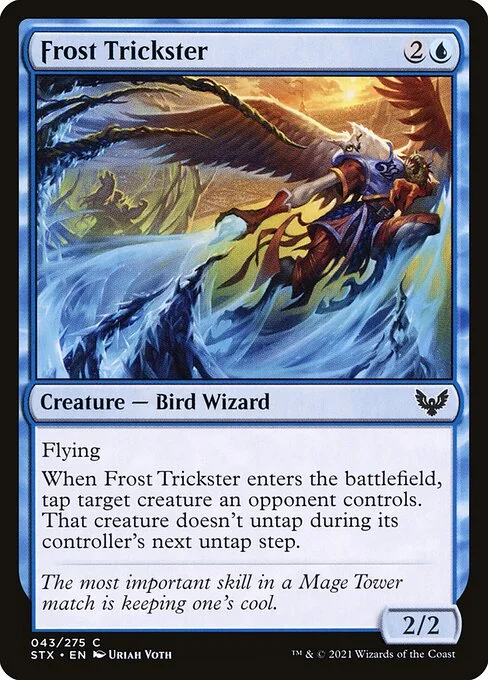 Frost Trickster, carta Magic di tipo Creature — Bird Wizard illustrata da Uriah Voth