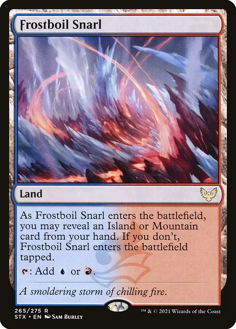 Frostboil Snarl, carta Magic di tipo Land illustrata da Sam Burley