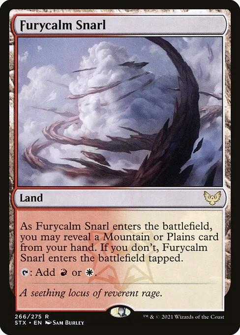 Furycalm Snarl, carta Magic di tipo Land illustrata da Sam Burley