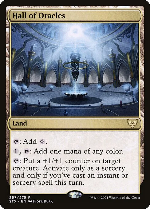 Hall of Oracles, carta Magic di tipo Land illustrata da Piotr Dura