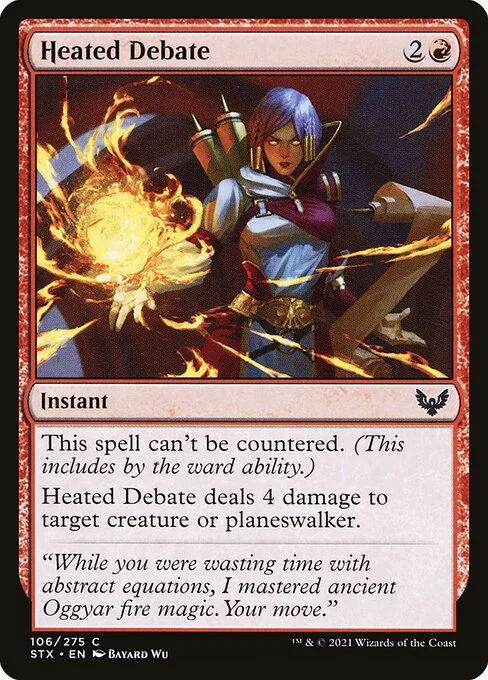 Heated Debate, carta Magic di tipo Instant illustrata da Bayard Wu