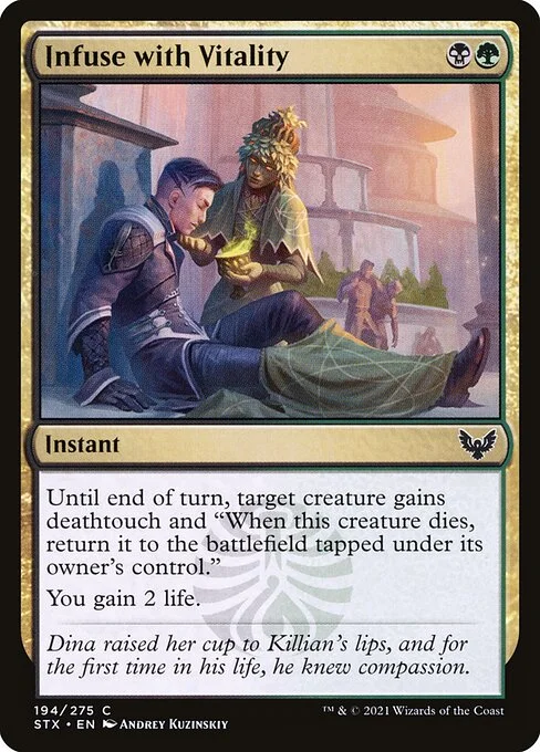 Infuse with Vitality, carta Magic di tipo Instant illustrata da Andrey Kuzinskiy