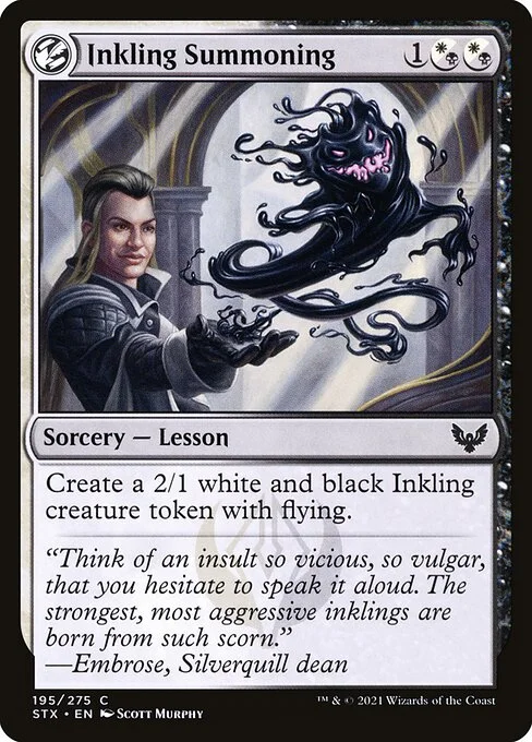 Inkling Summoning, carta Magic di tipo Sorcery — Lesson illustrata da Scott Murphy