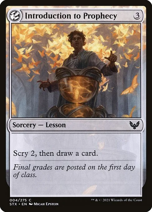 Introduction to Prophecy, carta Magic di tipo Sorcery — Lesson illustrata da Micah Epstein