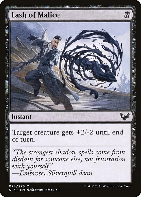 Lash of Malice, carta Magic di tipo Instant illustrata da Slawomir Maniak