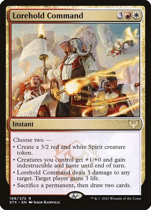 Lorehold Command, carta Magic di tipo Instant illustrata da Jason Rainville