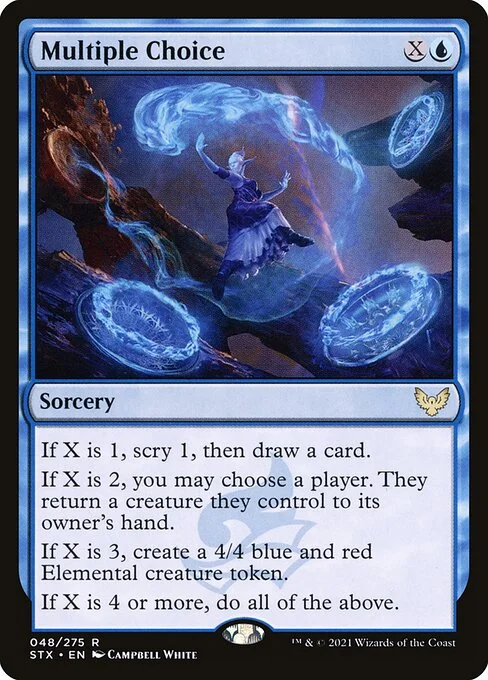Multiple Choice, carta Magic di tipo Sorcery illustrata da Campbell White
