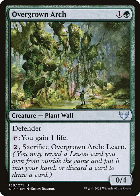 Overgrown Arch, carta Magic di tipo Creature — Plant Wall illustrata da Simon Dominic