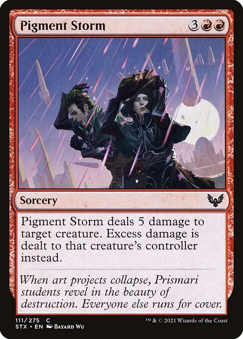 Pigment Storm, carta Magic di tipo Sorcery illustrata da Bayard Wu