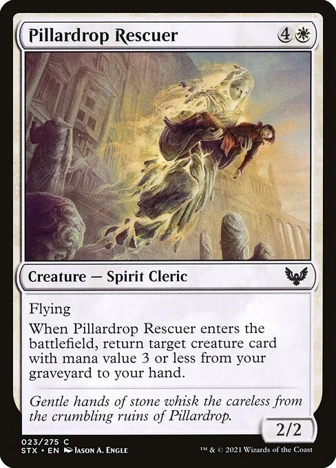 Pillardrop Rescuer, carta Magic di tipo Creature — Spirit Cleric illustrata da Jason A. Engle