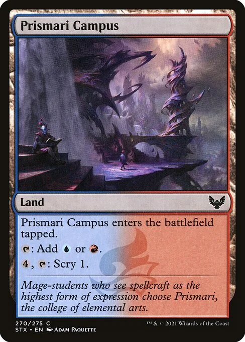 Prismari Campus, carta Magic di tipo Land illustrata da Adam Paquette