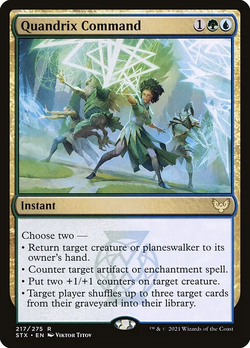 Quandrix Command, carta Magic di tipo Instant illustrata da Viktor Titov