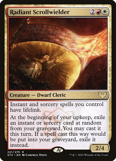 Radiant Scrollwielder, carta Magic di tipo Creature — Dwarf Cleric illustrata da Campbell White