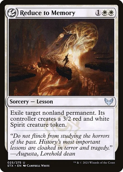 Reduce to Memory, carta Magic di tipo Sorcery — Lesson illustrata da Campbell White