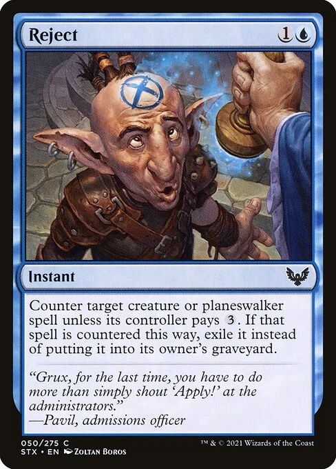 Reject, carta Magic di tipo Instant illustrata da Zoltan Boros