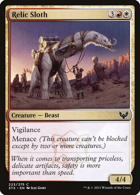 Relic Sloth, carta Magic di tipo Creature — Sloth Beast illustrata da Ilse Gort