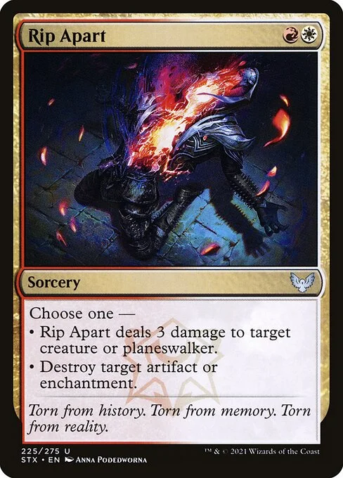 Rip Apart, carta Magic di tipo Sorcery illustrata da Anna Podedworna