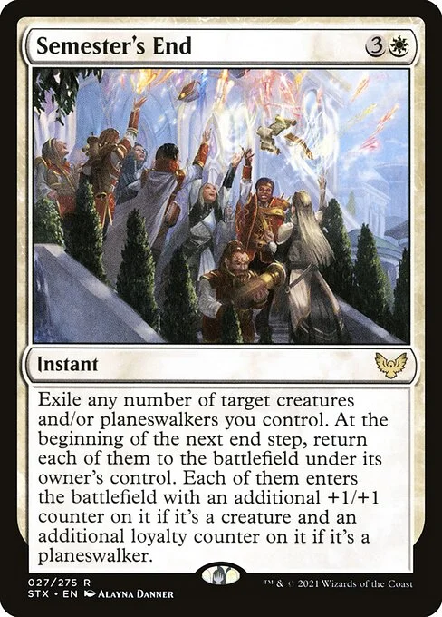 Semester's End, carta Magic di tipo Instant illustrata da Alayna Danner