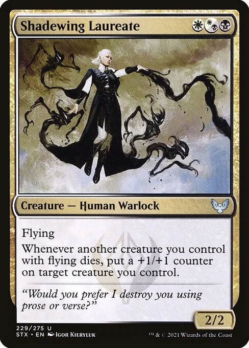 Shadewing Laureate, carta Magic di tipo Creature — Human Warlock illustrata da Igor Kieryluk