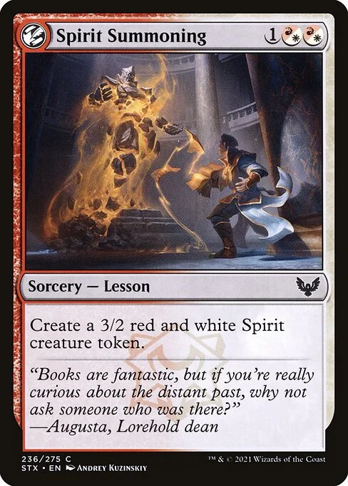 Spirit Summoning, carta Magic di tipo Sorcery — Lesson illustrata da Andrey Kuzinskiy
