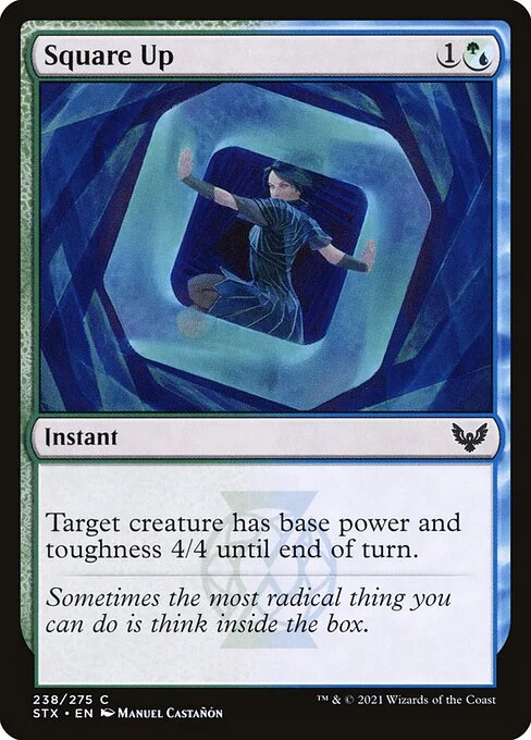 Square Up, carta Magic di tipo Instant illustrata da Manuel Castañón