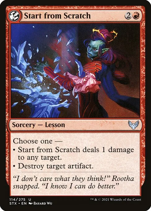Start from Scratch, carta Magic di tipo Sorcery — Lesson illustrata da Bayard Wu