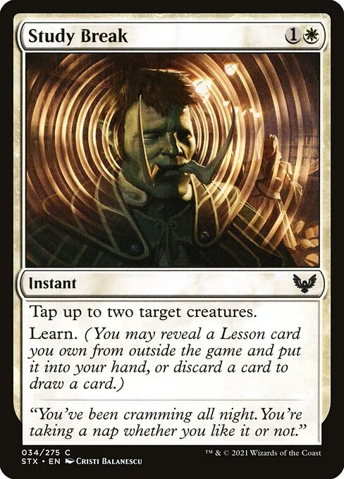 Study Break, carta Magic di tipo Instant illustrata da Cristi Balanescu