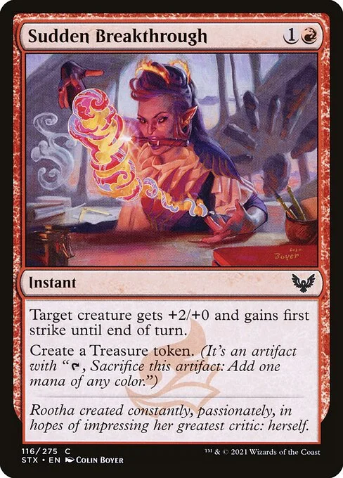 Sudden Breakthrough, carta Magic di tipo Instant illustrata da Colin Boyer