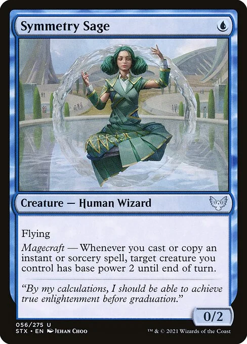 Symmetry Sage, carta Magic di tipo Creature — Human Wizard illustrata da Jehan Choo
