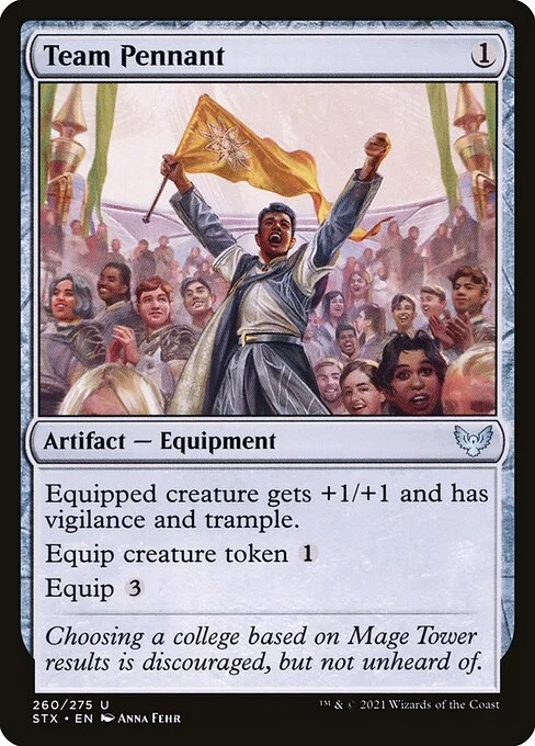 Team Pennant, carta Magic di tipo Artifact — Equipment illustrata da Anna Fehr