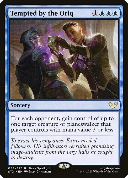 Tempted by the Oriq, carta Magic di tipo Sorcery illustrata da Billy Christian