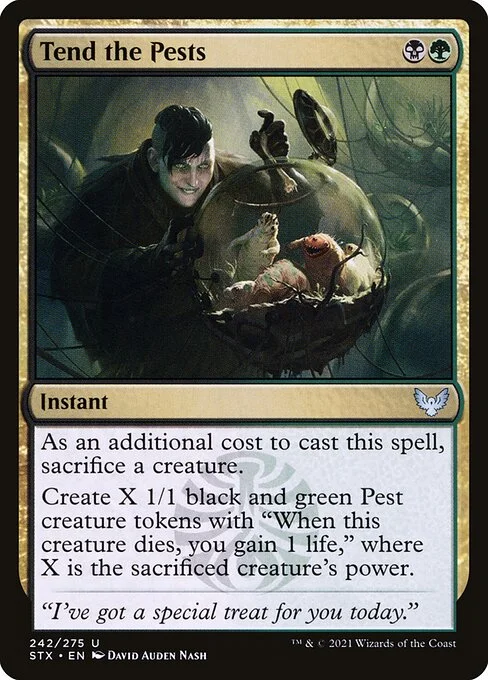 Tend the Pests, carta Magic di tipo Instant illustrata da David Auden Nash