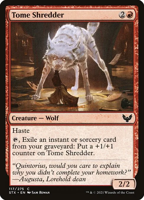 Tome Shredder, carta Magic di tipo Creature — Wolf illustrata da Sam Rowan