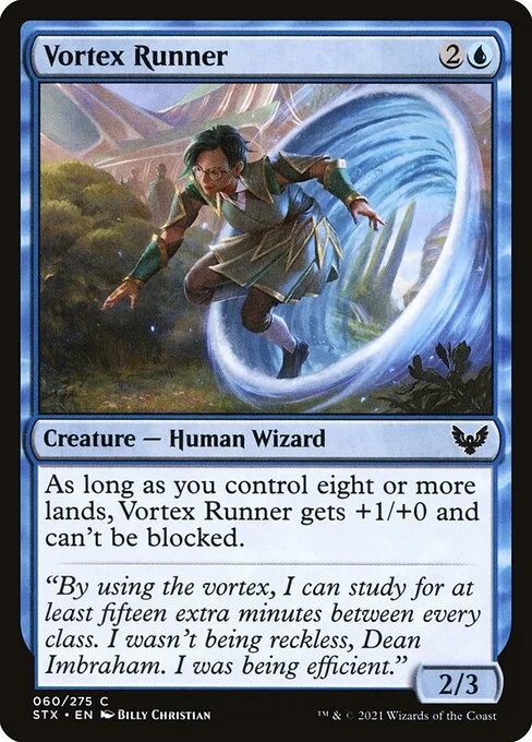 Vortex Runner, carta Magic di tipo Creature — Human Wizard illustrata da Billy Christian