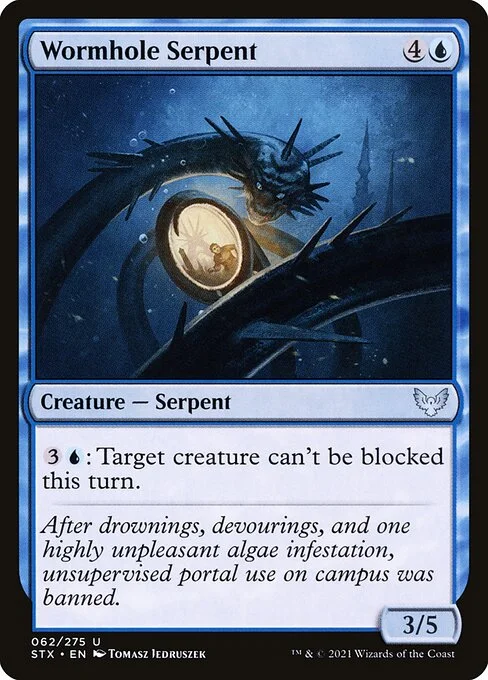 Wormhole Serpent, carta Magic di tipo Creature — Serpent illustrata da Tomasz Jedruszek