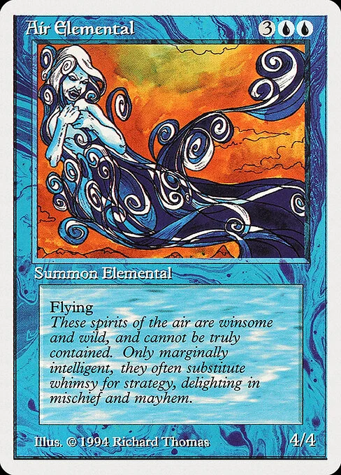 Air Elemental, carta Magic di tipo Creature — Elemental illustrata da Richard Thomas